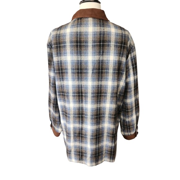 St. John's Bay Vintage Barn Chore Coat Womens Large Plaid  90s Grunge - Picture 3 of 8